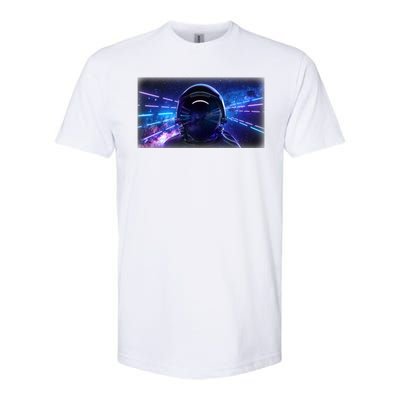 Eighties Neon Space Astronaut Softstyle® CVC T-Shirt