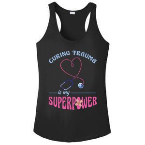 Er Nurse Superpower Emergency Room Nurse Nursing School Gift Ladies PosiCharge Competitor Racerback Tank