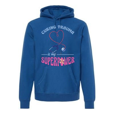 Er Nurse Superpower Emergency Room Nurse Nursing School Gift Premium Hoodie