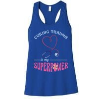 Er Nurse Superpower Emergency Room Nurse Nursing School Gift Women's Racerback Tank