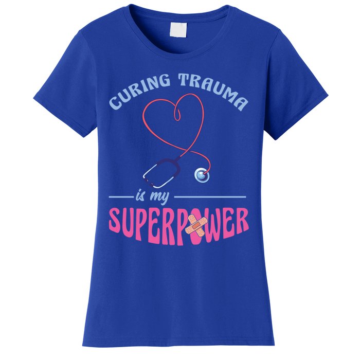 Er Nurse Superpower Emergency Room Nurse Nursing School Gift Women's T-Shirt