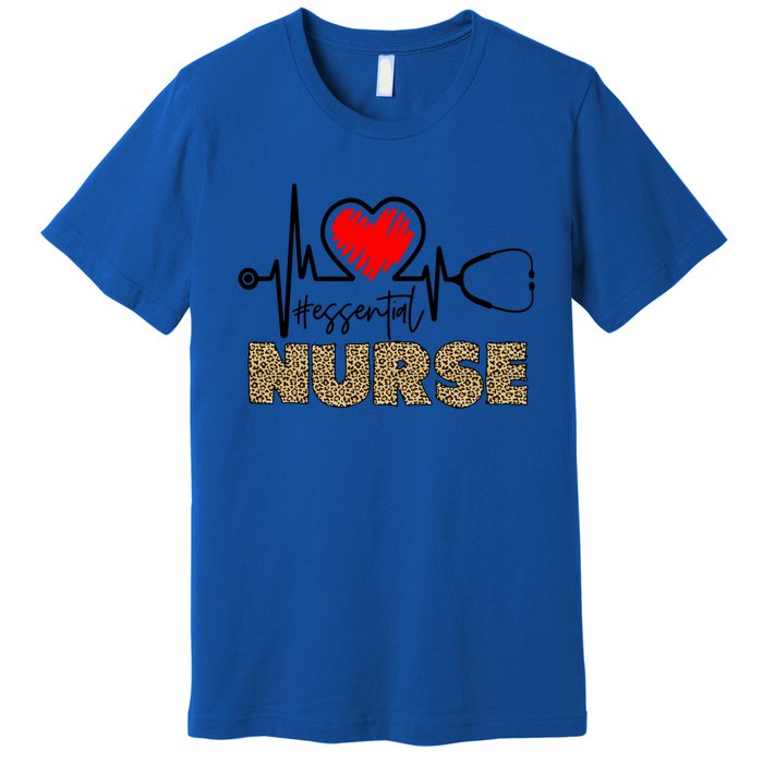 Essential Nurse Stethoscope Heartbeat Valentines Gift Premium T-Shirt