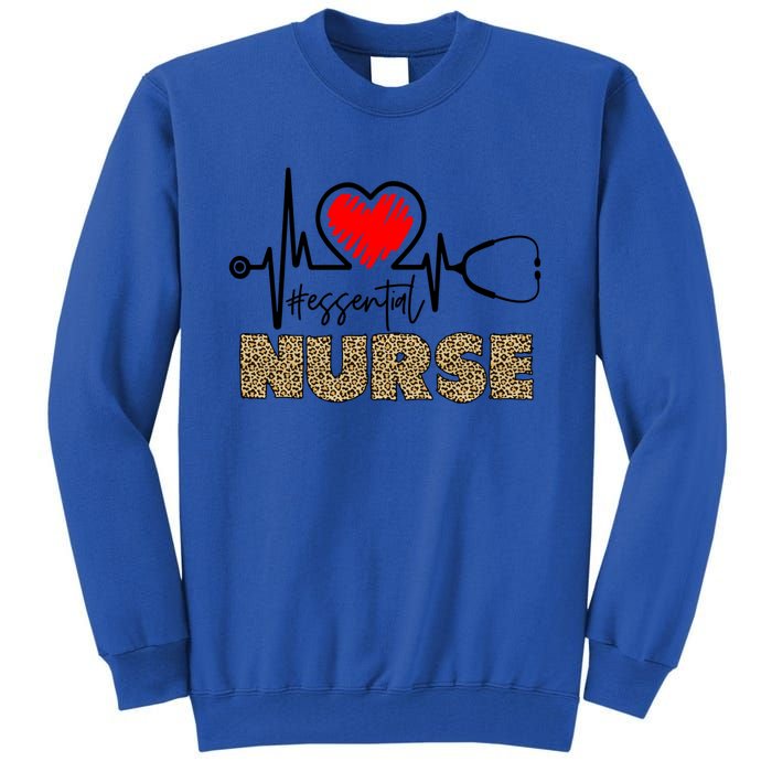 Essential Nurse Stethoscope Heartbeat Valentines Gift Tall Sweatshirt