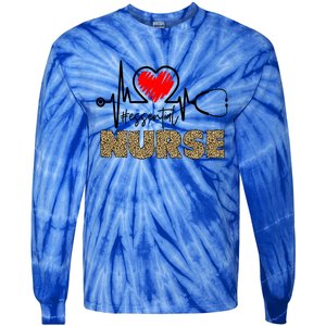 Essential Nurse Stethoscope Heartbeat Valentines Gift Tie-Dye Long Sleeve Shirt