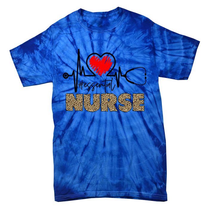 Essential Nurse Stethoscope Heartbeat Valentines Gift Tie-Dye T-Shirt