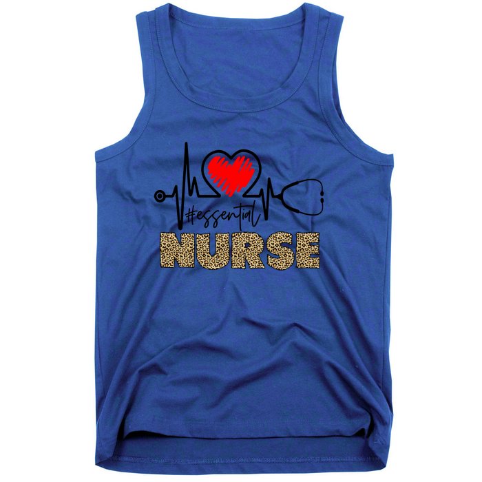 Essential Nurse Stethoscope Heartbeat Valentines Gift Tank Top