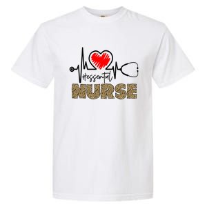 Essential Nurse Stethoscope Heartbeat Valentines Gift Garment-Dyed Heavyweight T-Shirt