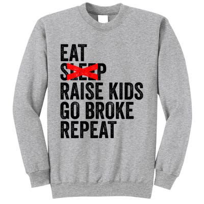 Eat No Sleep Raise Go Broke Repeat Mothers Day Funny Gift Sweatshirt