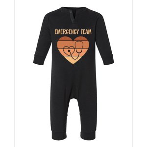 Er Nurses Team Emergency Room Doctor Er Tech Technician Emt Infant Fleece One Piece