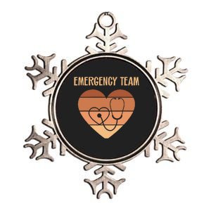 Er Nurses Team Emergency Room Doctor Er Tech Technician Emt Metallic Star Ornament