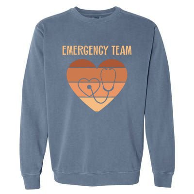 Er Nurses Team Emergency Room Doctor Er Tech Technician Emt Garment-Dyed Sweatshirt