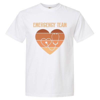 Er Nurses Team Emergency Room Doctor Er Tech Technician Emt Garment-Dyed Heavyweight T-Shirt