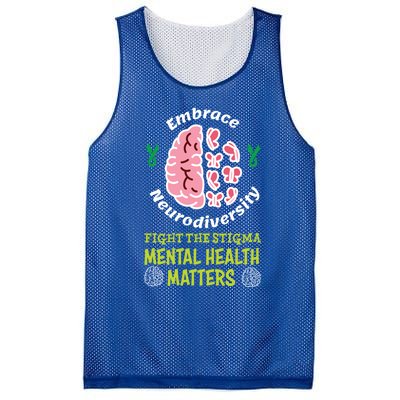 Embrace Neurodiversity Tal Health Matters Mind Therapist Gift Mesh Reversible Basketball Jersey Tank