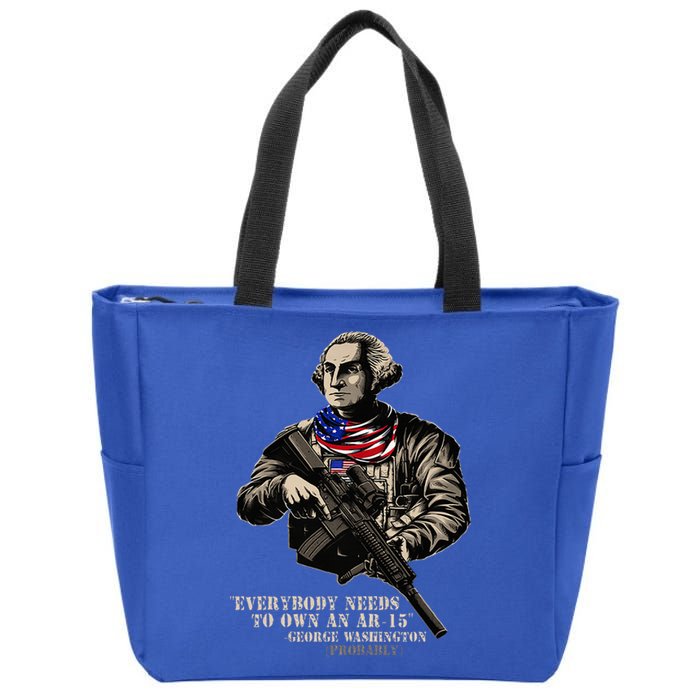 Everybody Needs To Own An Ar15 Quote Classic G.Un Lover Zip Tote Bag