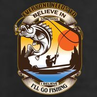 Everyone Needs To Believe In Something I Believe I'll Go Fishing Adult Drive Performance Visor