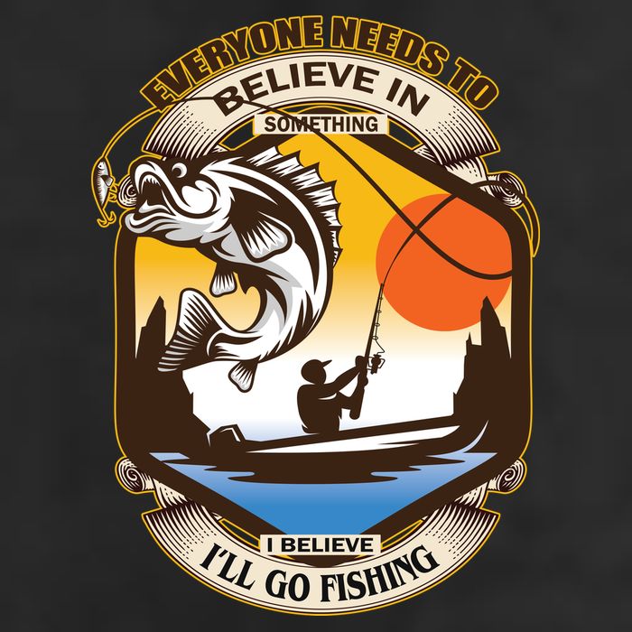 Everyone Needs To Believe In Something I Believe I'll Go Fishing Adult Drive Performance Visor
