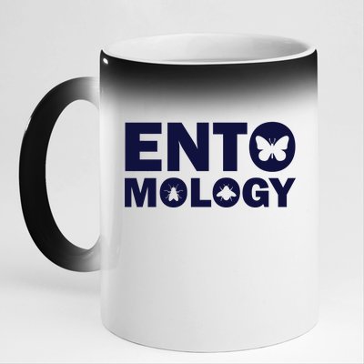 Entomology Logo 11oz Black Color Changing Mug