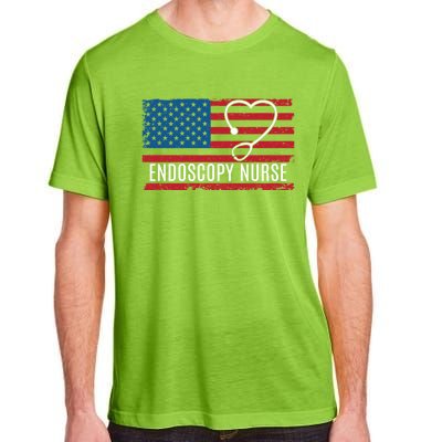 Endoscopy Nurse Usa Flag Patriotic Gift Adult ChromaSoft Performance T-Shirt