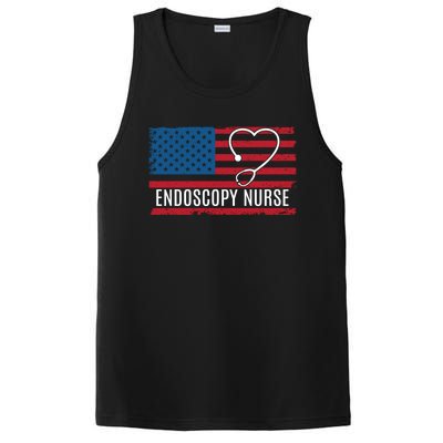 Endoscopy Nurse Usa Flag Patriotic Gift PosiCharge Competitor Tank