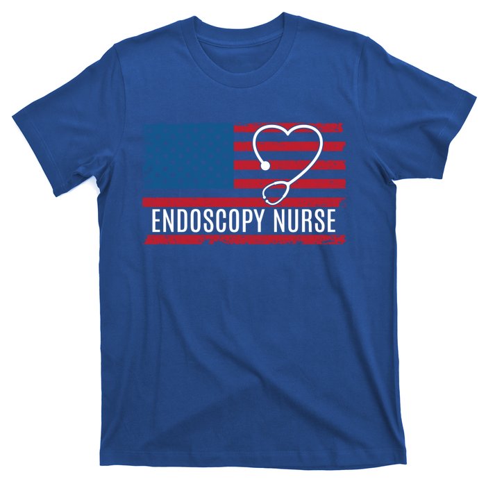 Endoscopy Nurse Usa Flag Patriotic Gift T-Shirt