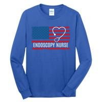 Endoscopy Nurse Usa Flag Patriotic Gift Tall Long Sleeve T-Shirt