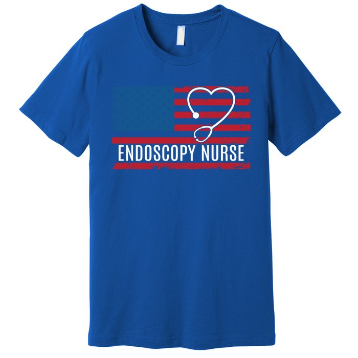 Endoscopy Nurse Usa Flag Patriotic Gift Premium T-Shirt