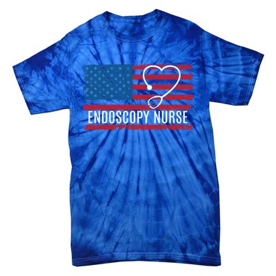 Endoscopy Nurse Usa Flag Patriotic Gift Tie-Dye T-Shirt