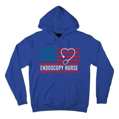 Endoscopy Nurse Usa Flag Patriotic Gift Tall Hoodie