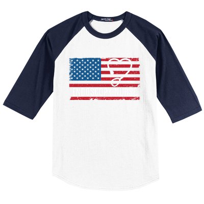 Endoscopy Nurse Usa Flag Patriotic Gift Baseball Sleeve Shirt