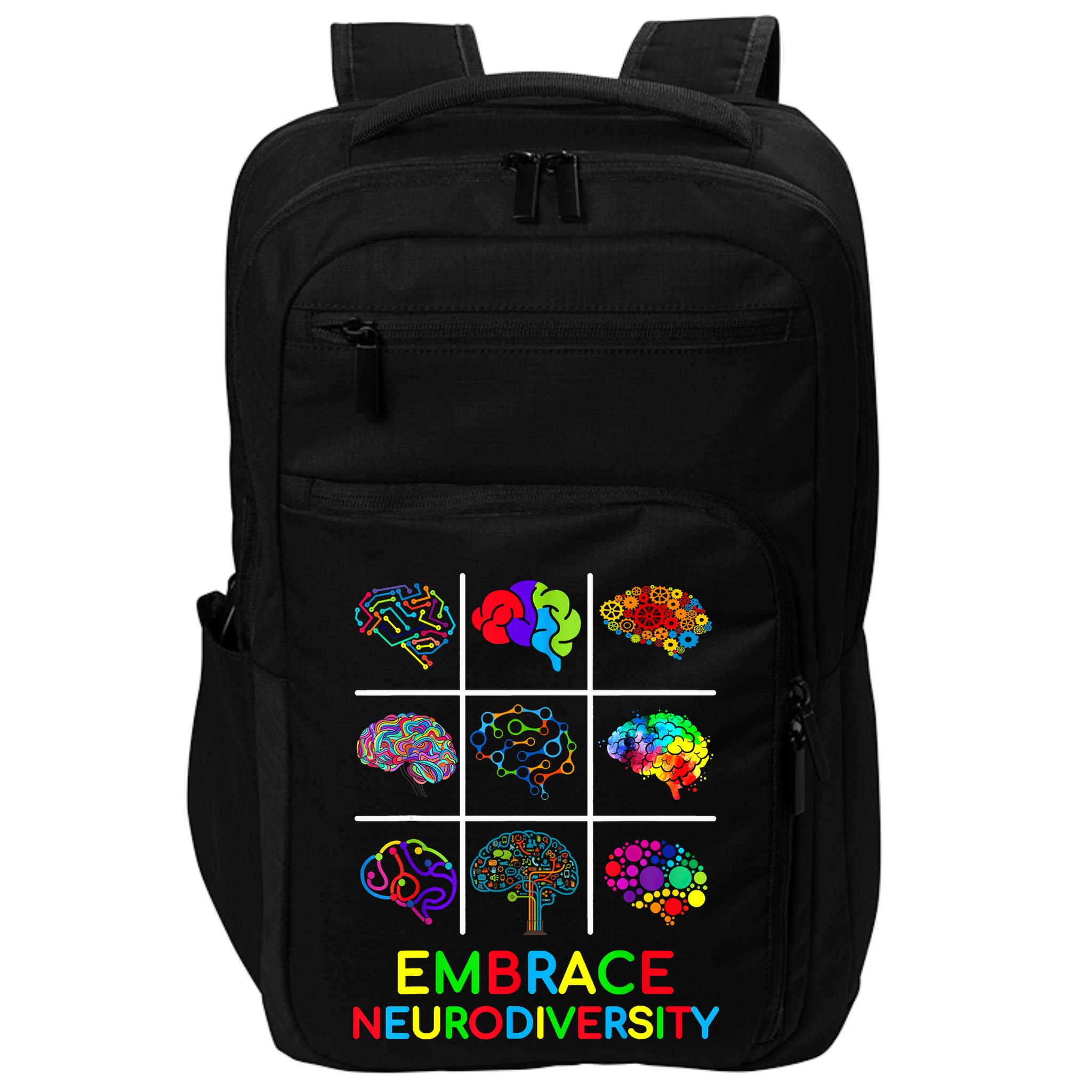 Embrace Neurodiversity Video Game Autism Awareness ASD Impact Tech Backpack