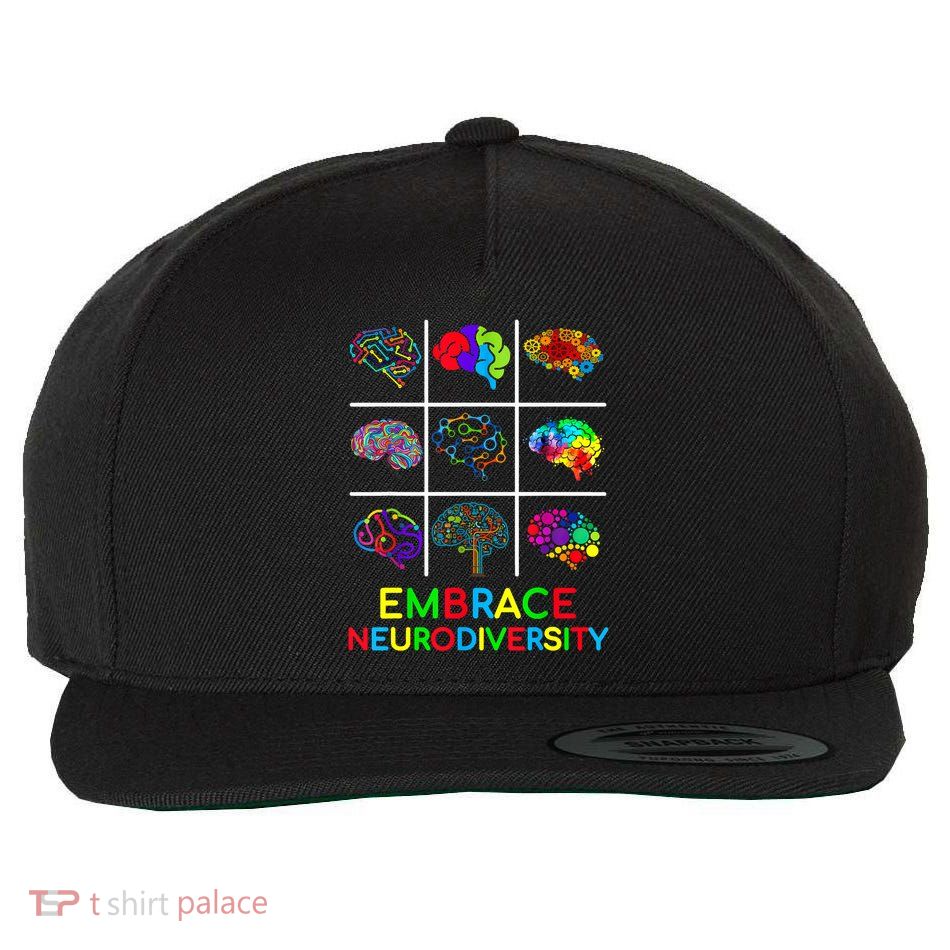 Embrace Neurodiversity Video Game Autism Awareness ASD Wool Snapback Cap