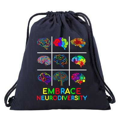 Embrace Neurodiversity Video Game Autism Awareness ASD Drawstring Bag