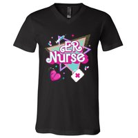 Er Nurse Vintage Ed Emergency Department Nurse Life Wo V-Neck T-Shirt