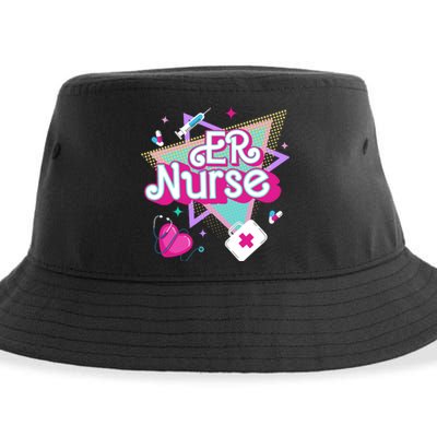 Er Nurse Vintage Ed Emergency Department Nurse Life Wo Sustainable Bucket Hat