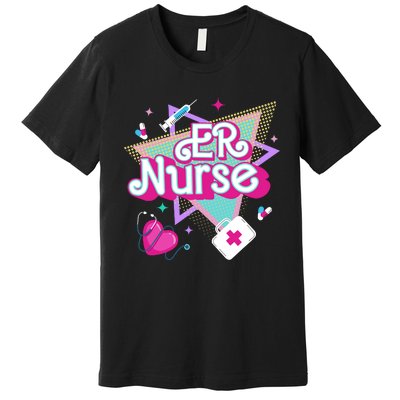 Er Nurse Vintage Ed Emergency Department Nurse Life Wo Premium T-Shirt