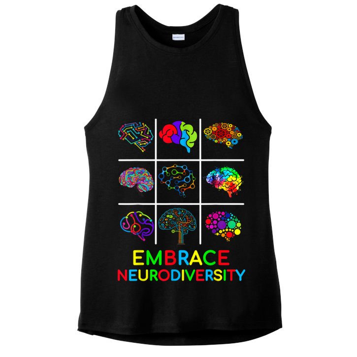 Embrace Neurodiversity Video Game Autism Awareness ASD Ladies PosiCharge Tri-Blend Wicking Tank