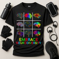 Embrace Neurodiversity Video Game Autism Awareness ASD Cooling Performance Crew T-Shirt