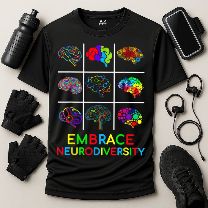 Embrace Neurodiversity Video Game Autism Awareness ASD Cooling Performance Crew T-Shirt