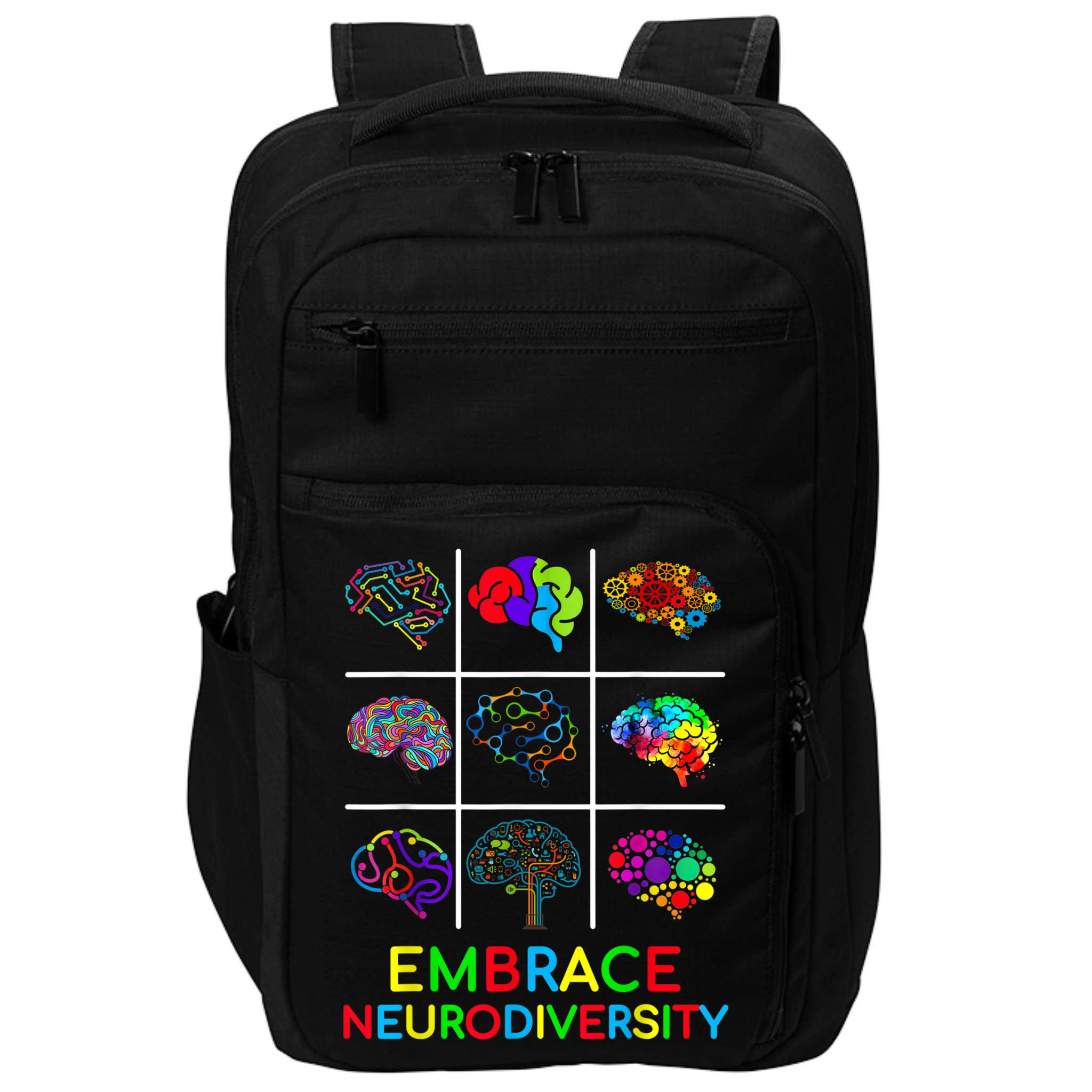 Embrace Neurodiversity Video Game Autism Awareness ASD Impact Tech Backpack