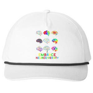 Embrace Neurodiversity Video Game Autism Awareness ASD Snapback Five-Panel Rope Hat