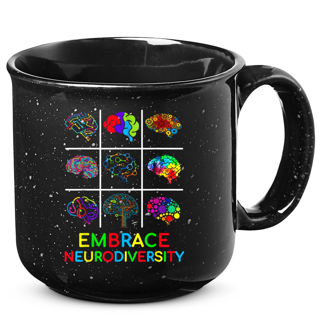 Embrace Neurodiversity Video Game Autism Awareness ASD 15oz Campfire Ceramic Mug