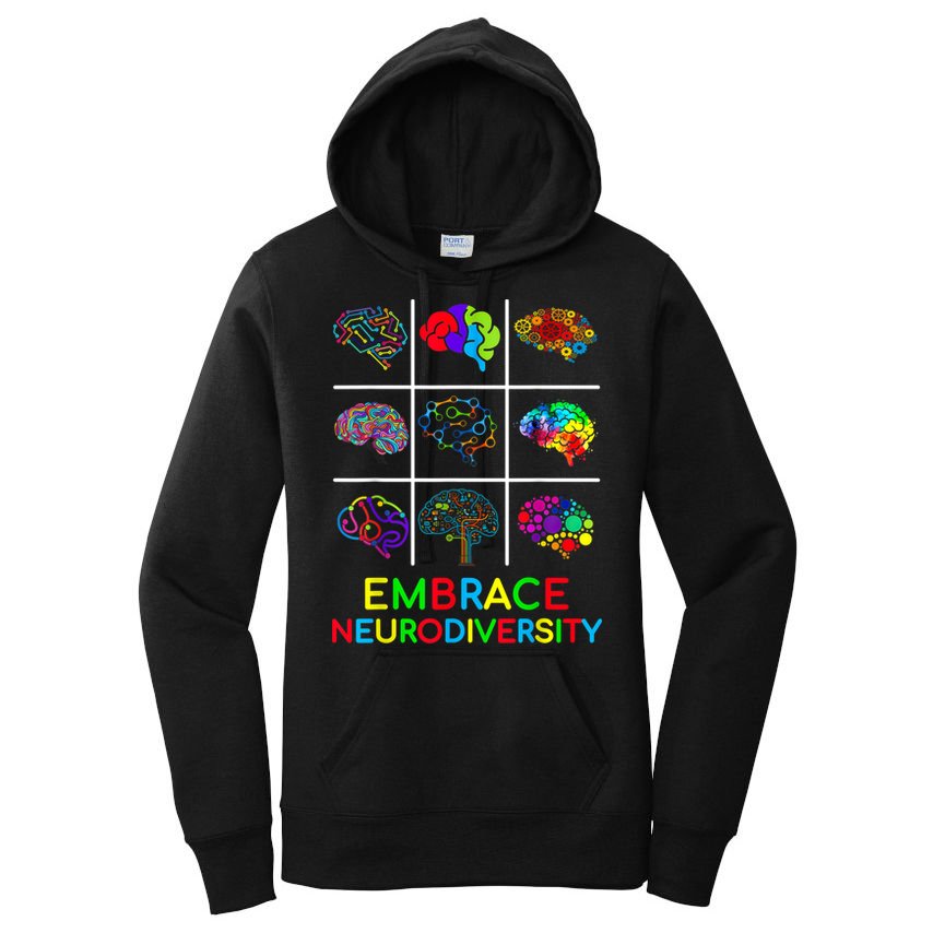 Embrace Neurodiversity Video Game Autism Awareness ASD Women's Pullover Hoodie