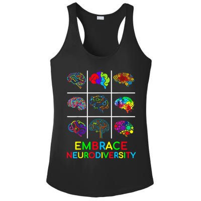 Embrace Neurodiversity Video Game Autism Awareness ASD Ladies PosiCharge Competitor Racerback Tank