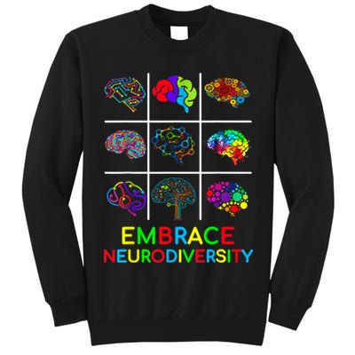 Embrace Neurodiversity Video Game Autism Awareness ASD Tall Sweatshirt