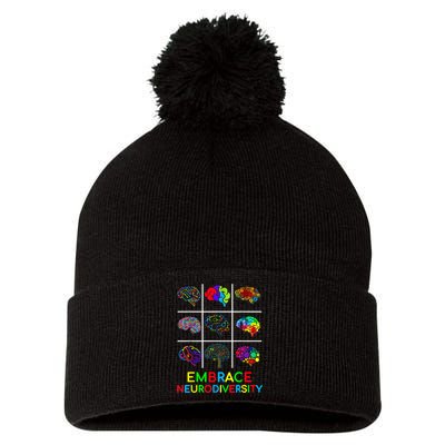 Embrace Neurodiversity Video Game Autism Awareness ASD Pom Pom 12in Knit Beanie