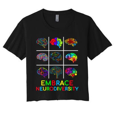 Embrace Neurodiversity Video Game Autism Awareness ASD Crop Top