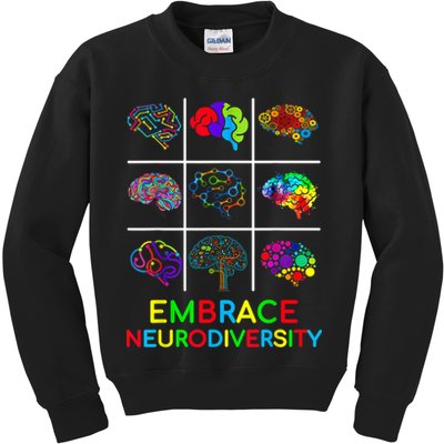 Embrace Neurodiversity Video Game Autism Awareness ASD Kids Sweatshirt