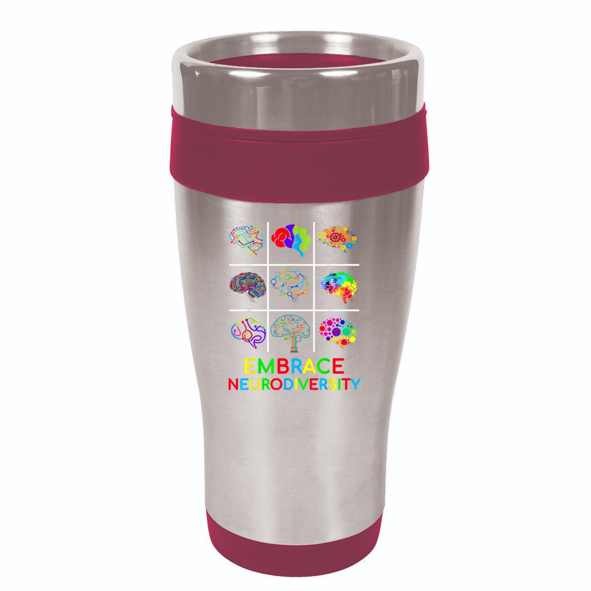 Embrace Neurodiversity Video Game Autism Awareness ASD 16oz Travel Tumbler