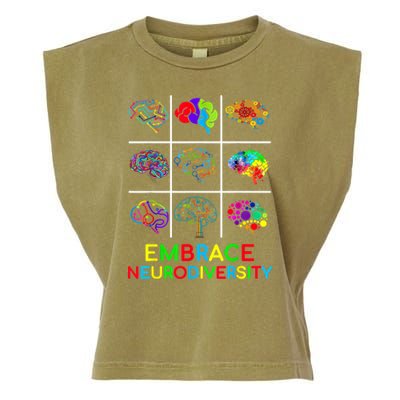 Embrace Neurodiversity Video Game Autism Awareness ASD Garment-Dyed Women's Muscle Tee