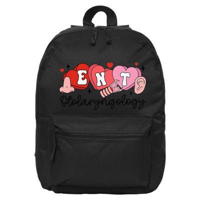 Ent Nurse Valentine Otolaryngologist Ear Nose Throat Nurse Gift 16 in Basic Backpack
